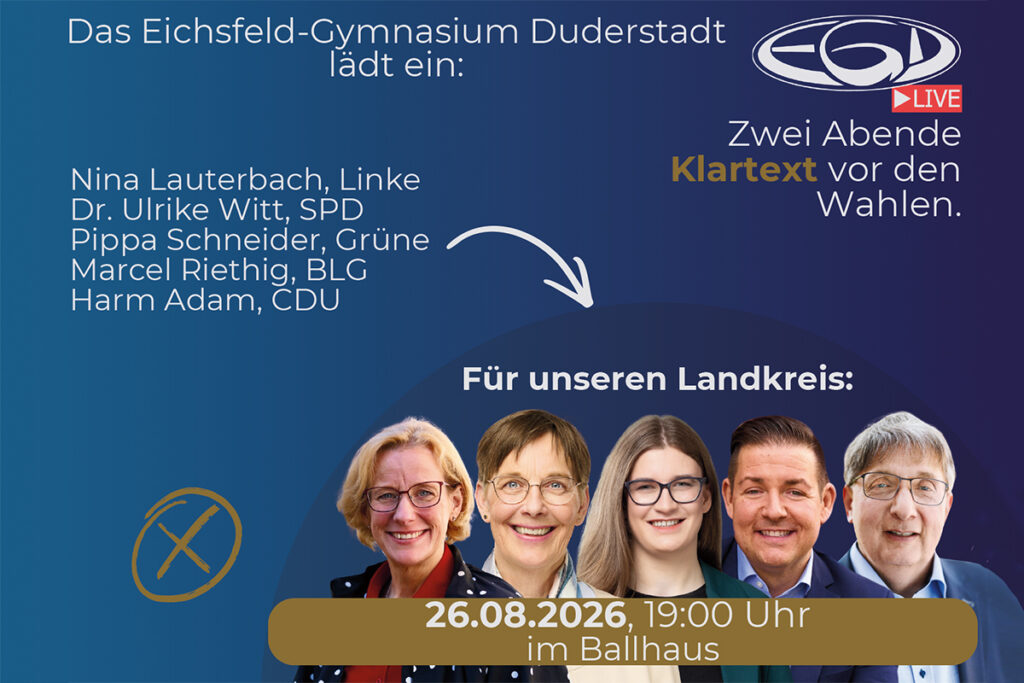 Zwei Abende Klartext vor den Wahlen. (14.8 x 10.5 cm)